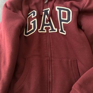 Mens Maroon and Blue Sherpa Lined Hoodie